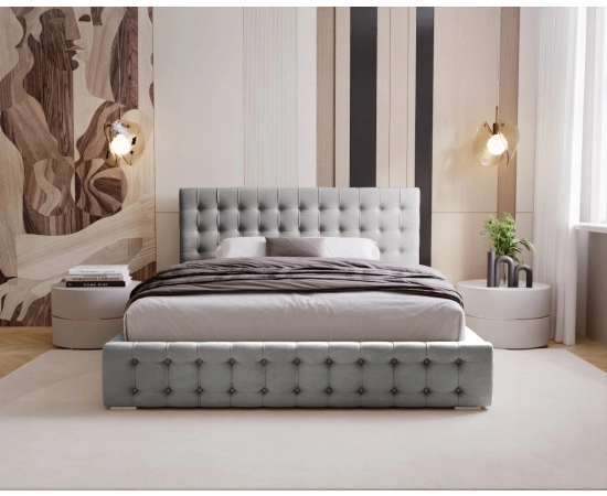 Gepolstertes Bett mit Knöpfen 160x200 Palmo