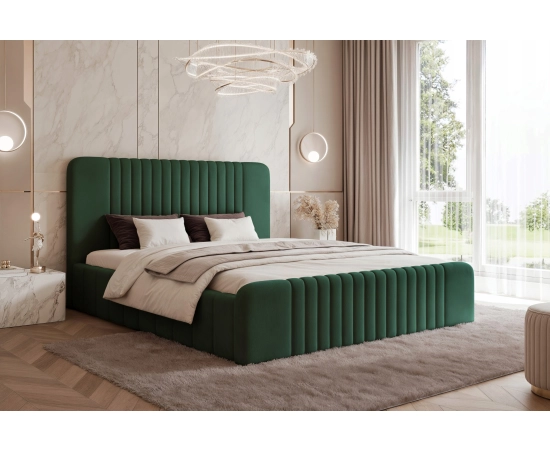 Wąskie łóżko sypialniane pionowe panele 140x200 Tifany