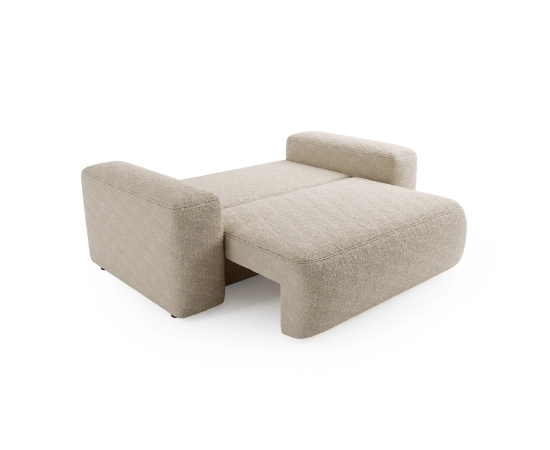 Kleines Polstersofa fürs Wohnzimmer mit runden Armlehnen Ornello