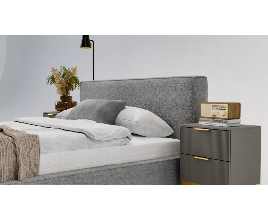 Sypialnia łóżko w tkaninie boucle 160x200 Bobo