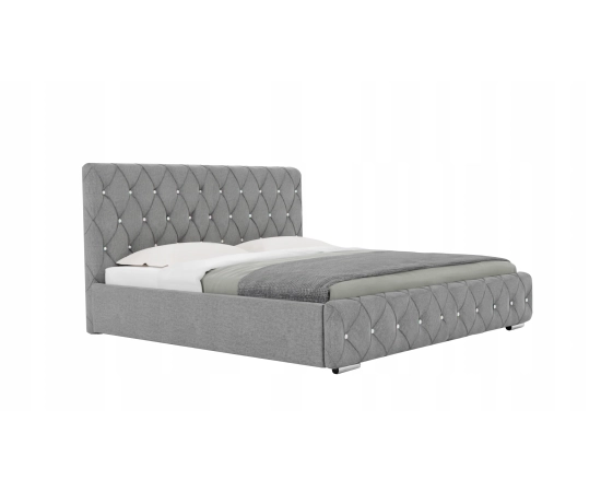 Eleganckie łóżko małżeńskie stelaż metalowy 200x200 Cindy