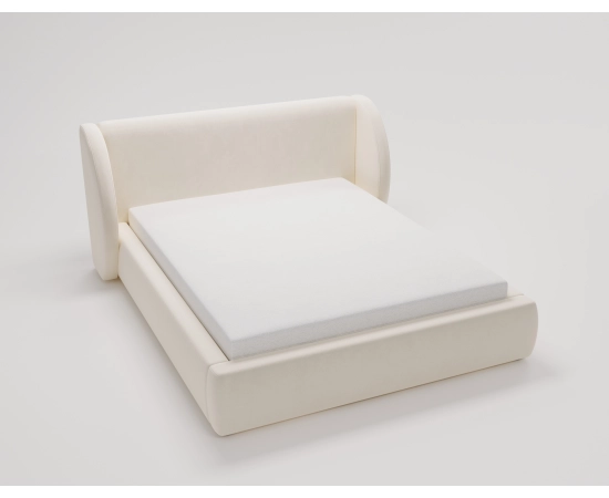 Stylowe łóżko z uszami 140x200 pojemnik na posciel z stelażem Kylie