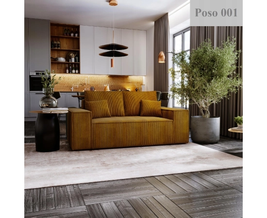 Schlafsofa ausziehbar kompakt Stoffbezug Majorka Small