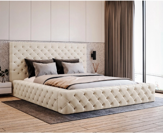 Łóżko do sypialni premium chesterfield 160x200 Rossano