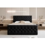 Małe łóżko kontynentalne CHESTERFIELD z dużym pojemnikiem 120x200 Milo