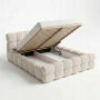 Doppelbett 160x200 Bouclé Roma aus dickem Schaumstoff