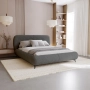 Łóżko tapicerowane boucle obłe kształty 160x200 Eve