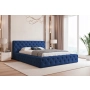 Chesterfield łóżko z grubymi boczkami pojemnikiem i stelażem 140x200 Clara
