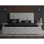 Łóżko tapicerowane pikowane glamour 180x200 Crystal