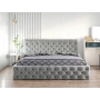 Łóżko tapicerowane pikowane Chesterfield 200x200 Venom