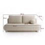2-Sitzer Sofa runde Kissen Bouclé-Stoff Toby