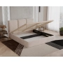 Schlankes Polsterbett 140x200 mit Bettkasten und Stauraum Mira