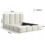 Schlafzimmerbett 160x200 im Wolken-Design mit Bettkasten und Lattenrost Puffy