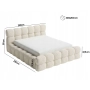 Doppelbett 200x200 Bouclé Roma aus dickem Schaumstoff