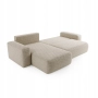 Bouclé Ecksofa mit Schlaffunktion & runden Formen Ornello L