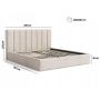 Polsterbett 120x200 mit Stauraum schlankes Design Nuvia