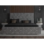 Łóżko tapicerowane pikowane glamour 180x200 Crystal