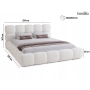 Großes Bouclé Wolkenbett 200x200 mit Bettkasten & Lattenrost Boston