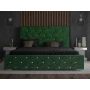 Łóżko tapicerowane pikowane glamour 180x200 Crystal