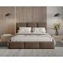 Polster-Doppelbett 200x200 mit Stauraum schlankes Design Elora