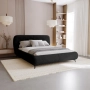Łóżko tapicerowane boucle obłe kształty 160x200 Eve