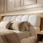 Doppelbett 180x200 Bouclé Roma aus dickem Schaumstoff