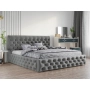 Łóżko tapicerowane pikowane Chesterfield 200x200 Venom