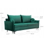 Nowoczesna sofa z małymi okrągłymi poduszkami Lion