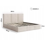 Polster-Doppelbett 180x200 mit Stauraum schlankes Design Elora
