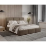 Polster-Doppelbett 200x200 mit Stauraum schlankes Design Elora