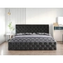 Łóżko tapicerowane pikowane Chesterfield 200x200 Venom