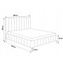 Łóżko małżeńskie sypialniane slim 200x200 Tina II