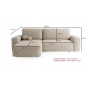 Bouclé Ecksofa mit Schlaffunktion & runden Formen Ornello L