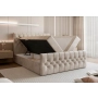 Łóżko kontynentalne chesterfield z dużym pojemnikiem 160x200 Milo