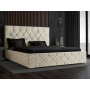 Tapicerowane łóżko glamour 160x200 kryształki Crystal