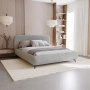 Łóżko tapicerowane boucle obłe kształty 160x200 Eve