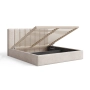 Polsterbett 140x200 mit Bettkasten schlankes Design Nuvia