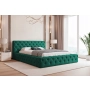 Łóżko pikowane chesterfield z grubymi boczkami 120x200 Clara