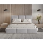 Polster-Doppelbett 200x200 mit Stauraum schlankes Design Elora