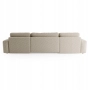 Bouclé U-Sofa mit Schlaffunktion & runden Formen Ornello U