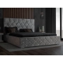 Tapicerowane łóżko glamour 160x200 kryształki Crystal
