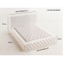 Łóżko do sypialni premium chesterfield 120x200 Rossano