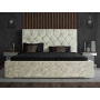 Łóżko tapicerowane pikowane glamour 180x200 Crystal
