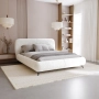 Łóżko tapicerowane boucle obłe kształty 160x200 Eve