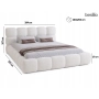 Modernes Design-Bouclé-Polsterbett 160x200 mit Bettkasten und Lattenrost Boston