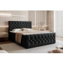 Małe łóżko kontynentalne CHESTERFIELD z dużym pojemnikiem 120x200 Milo