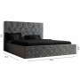 Tapicerowane łóżko glamour 160x200 kryształki Crystal