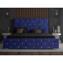 Łóżko tapicerowane pikowane glamour 180x200 Crystal