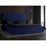 Łóżko tapicerowane pikowane glamour 180x200 Crystal