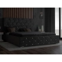 Łóżko tapicerowane pikowane glamour 180x200 Crystal